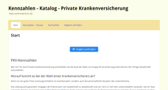 Desktop Screenshot of kennzahlen-private-krankenversicherung.de